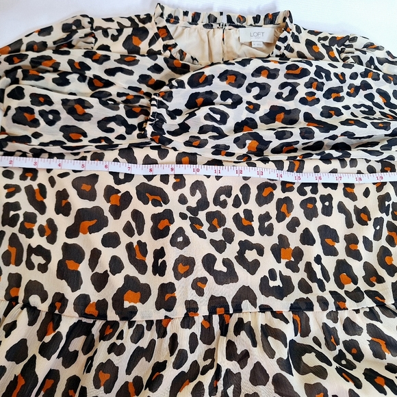 LOFT brand " The Leapard baby doll" dress size medium. - Picture 3 of 10
